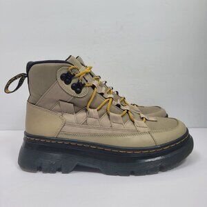 Dr. Marten Unisex Boury Nylon Pale Olive Leather Boots US Size Men's 8 Wo's 9